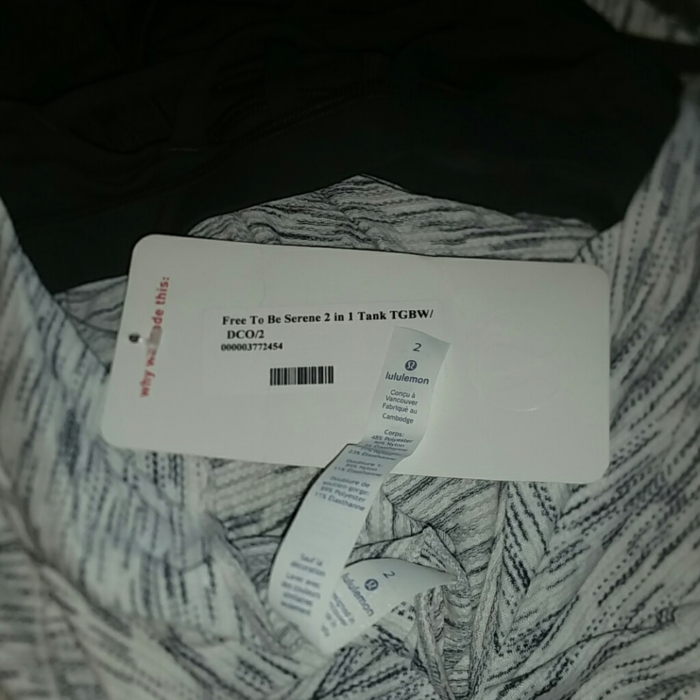 New lululemon free to be serene tank top tiger 2 - Picture 6 of 8